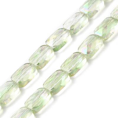 Transparent Electroplate Glass Beads Strands