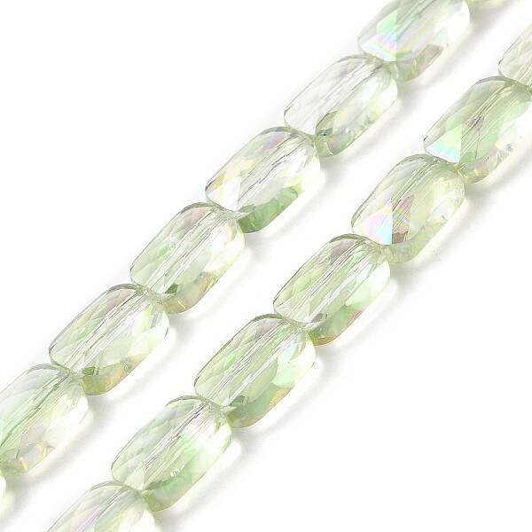 Transparent Electroplate Glass Beads Strands