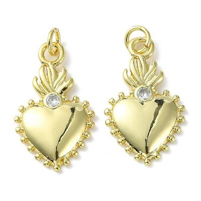 Rack Plating Brass Micro Pave Cubic Zirconia Pendants