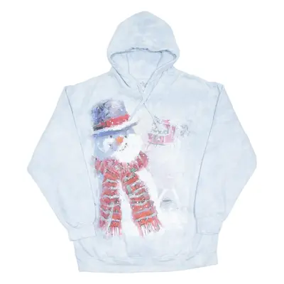 THE MOUNTAIN Snowmen Womens Blue Hoodie M
