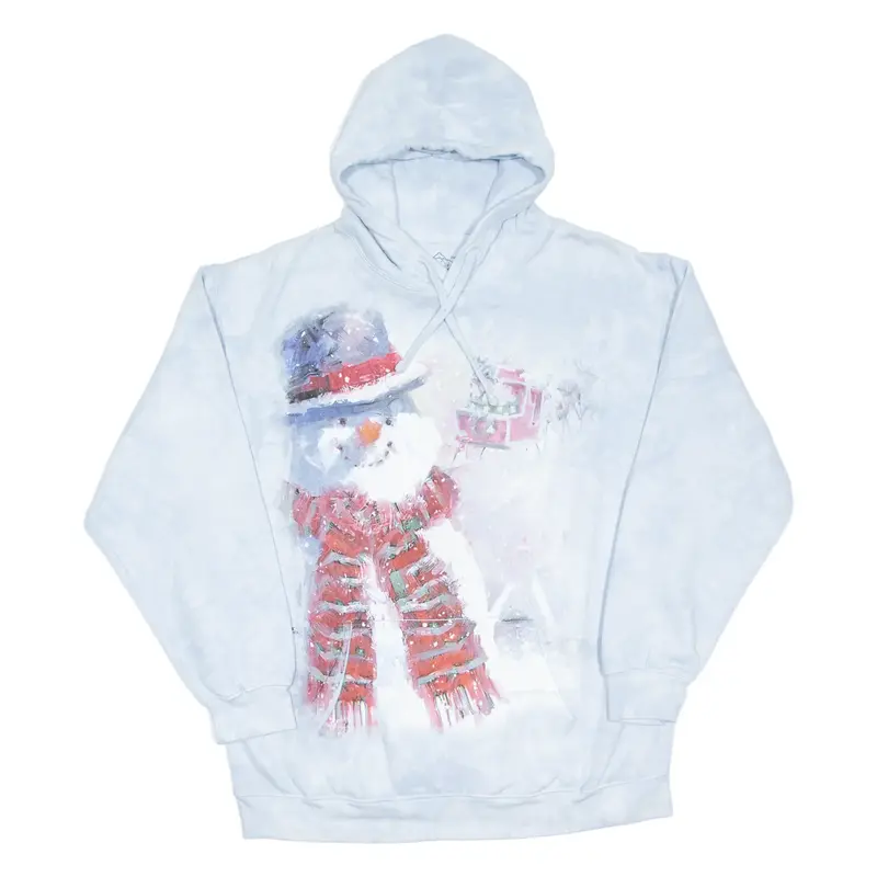 THE MOUNTAIN Snowmen Womens Blue Hoodie M