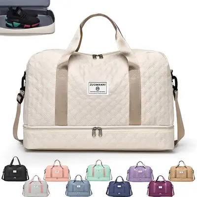 Travel Duffle Bag,Weekender Bags for Women with Shoe Compartment，Carry on Overnight Bag ,Gym Duffel Bag, Hospital Bags for ...