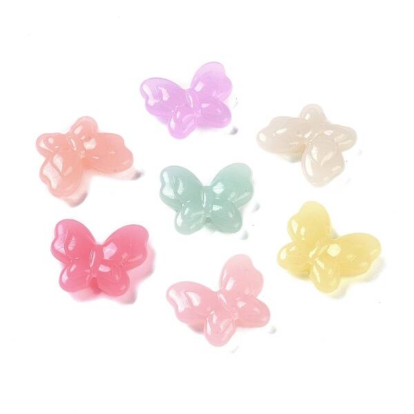 Plated Jelly Opaque Acrylic Beads