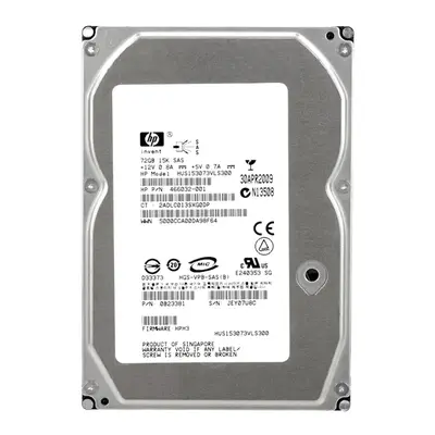 466032-001 HP 73GB 3Gb/s SAS 15000 3.5-Inch Hard Drive
