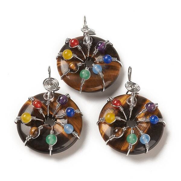 Natural Tiger Eye Pendants