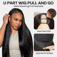 Mscoco Human Hair Straight And Loose Body Wave U Part Wig Affordable Human Hair Wigs 2×4 Opening Size Premium Quality Highli...