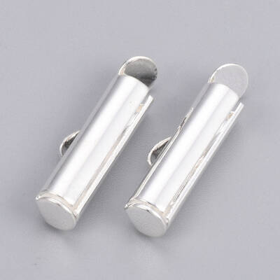 Brass Slide On End Clasp Tubes