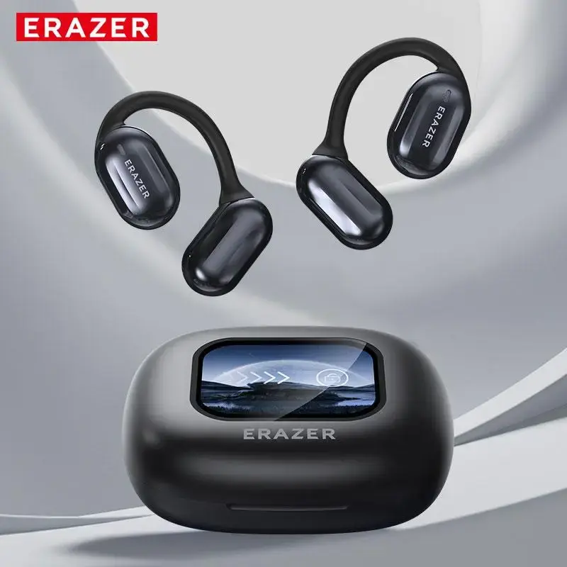 ERAZER XP2 OWS Wireless Earphones, BT5.4 Color LED Screen TWS Touch Active Noise Cancelling BT Headphones,Sports Headset