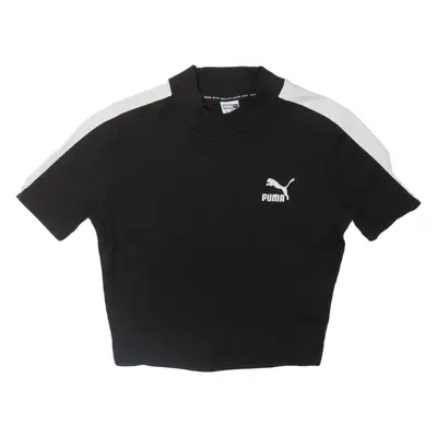 PUMA Cropped Girls T-Shirt Black High Neck S