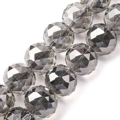 Transparent Electroplate Glass Beads Strands