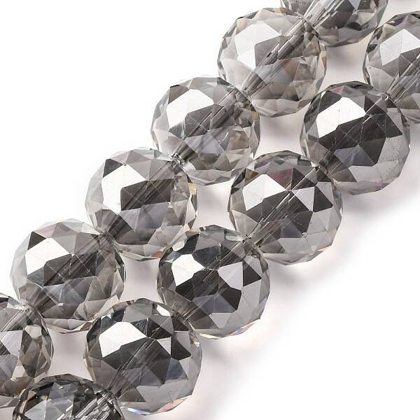 Transparent Electroplate Glass Beads Strands