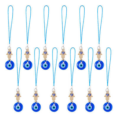 12Pcs Transparent Glass Pendant Decorations