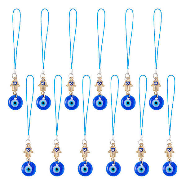 12Pcs Transparent Glass Pendant Decorations