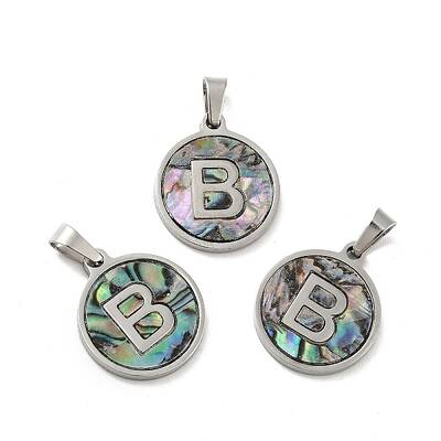 304 Stainless Steel with Paua Shell Pendants