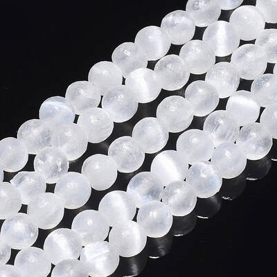Natural Selenite Beads Strands