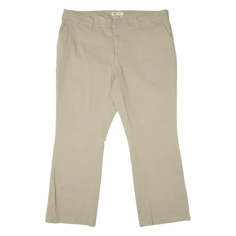 DICKIES Workwear Trousers Beige Slim Bootcut Womens W40 L30