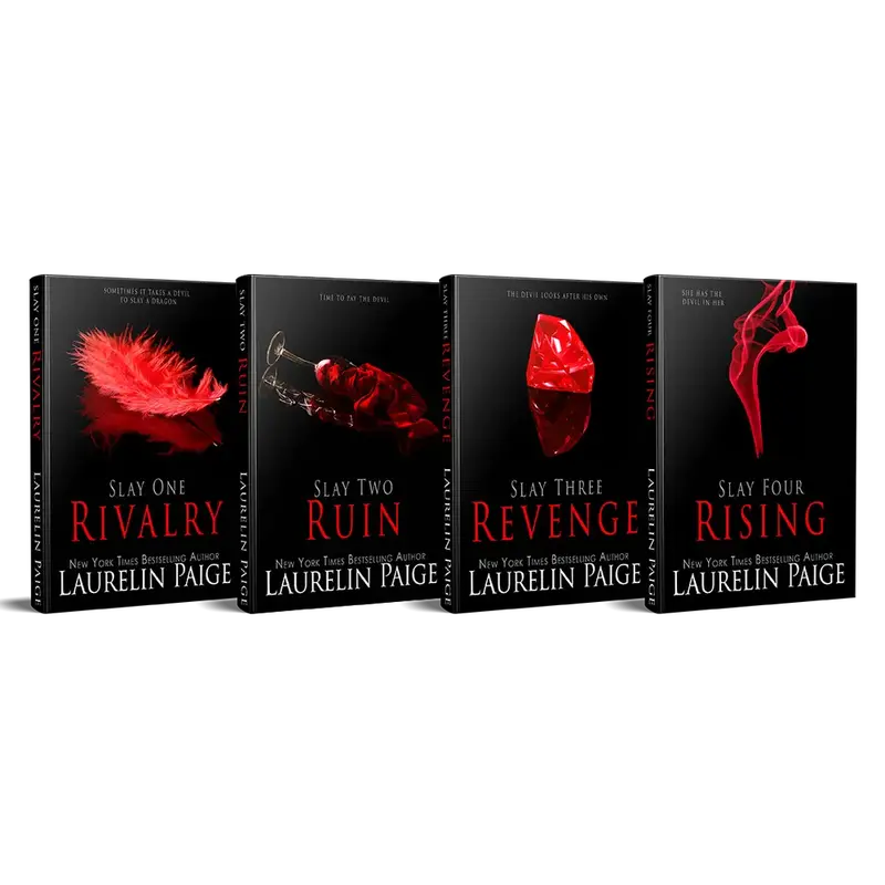 Slay the Complete 4 Book Series by Laurelin Paige, Red or Original Editions with Swag Hardcover Omnibus Hardcover Box Set