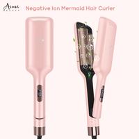 Aima Beauty Comfort Salon Twins Mermaid Hair Waver Crimper, 2 Barrel Beach Wave Curling Iron Wand for Straight Curls Hair Too...