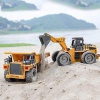 Large Remote Control Construction Vehicles (1:16 Excavator, 1:16 Bulldozer, 1:18 Loader, 1:18 dump truck). Educational toy gi...