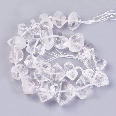Natural Quartz Crystal Beads Strands