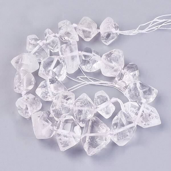 Natural Quartz Crystal Beads Strands