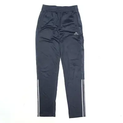 ADIDAS Track Pants Blue Skinny Boys L W24 L28