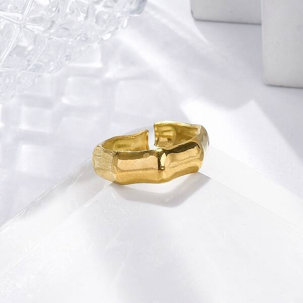 304 Stainless Steel Open Cuff Rings for Women