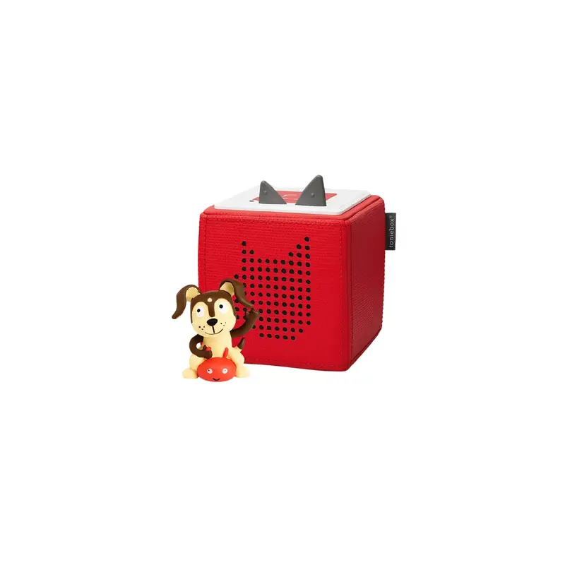 Tonies Red Toniebox Starter Set with Playtime Puppy Tonie and Charging Station