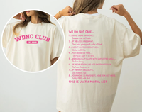 We Do Not Care Club T Shirt, 2 Side WDNC Club Shirt, WDNC We Do Not Care Club T Shirt Full Colors, Full Sizes, For Men, For W...