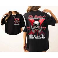 Vintage The Badass Generation X Skull 2 Side T-shirt, Custom Est.1974 Shirt, Gen X 1965-1980 Fabric Fit Top Casual Fashion