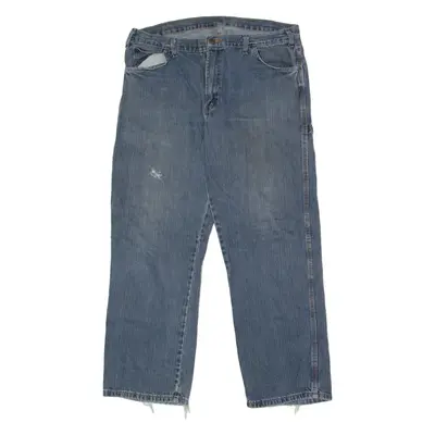 DICKIES Carpenter` Mens Jeans Blue Relaxed Straight W36 L30