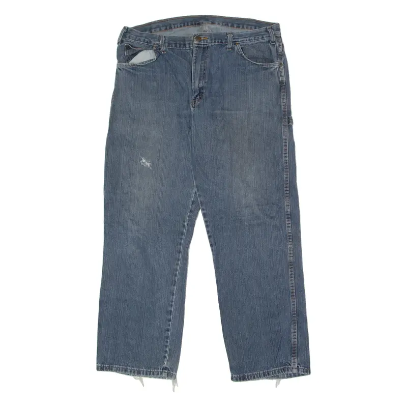 DICKIES Carpenter` Mens Jeans Blue Relaxed Straight W36 L30
