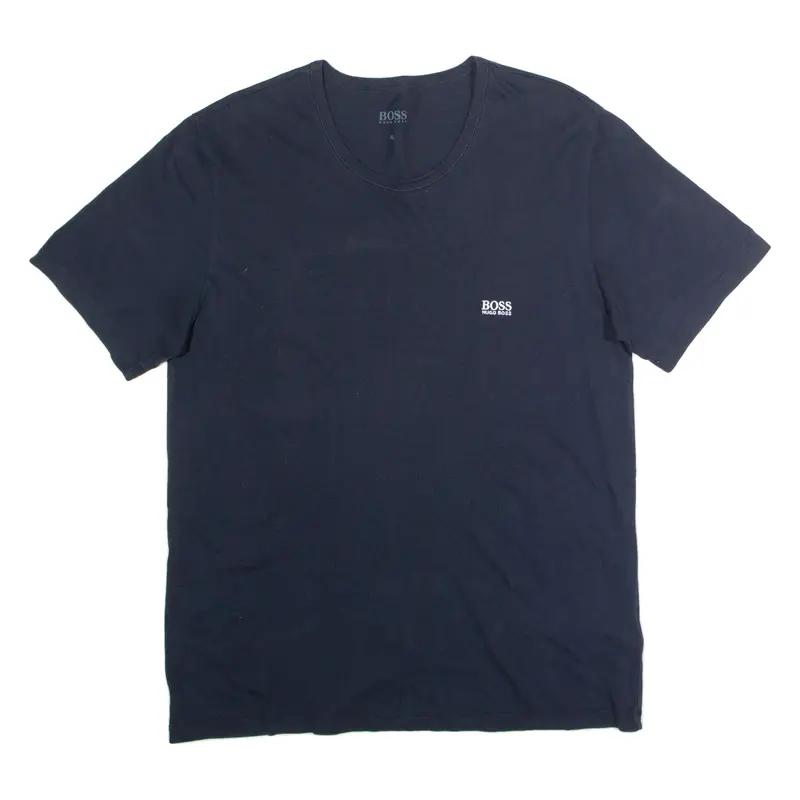 BOSS Mens T-Shirt Blue Crew Neck XL
