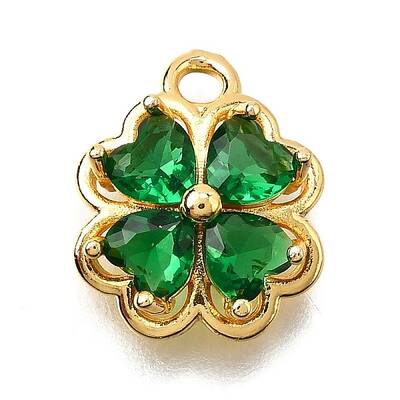Brass Micro Pave Cubic Zirconia Pendants
