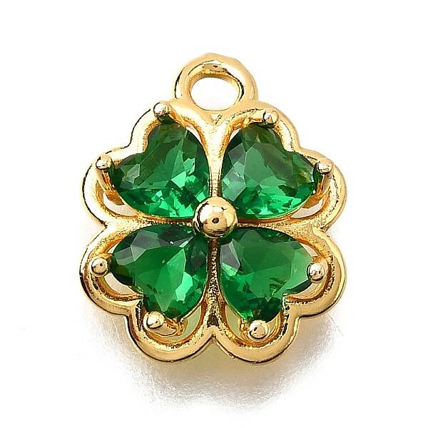 Brass Micro Pave Cubic Zirconia Pendants