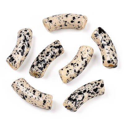Opaque Spray Painted Acrylic Beads