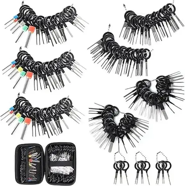 139 Pcs Terminal Removal Tool Kit Depinning Tool Electrical Connector Pin Extractor Tool Set Release for Automotive Car House...