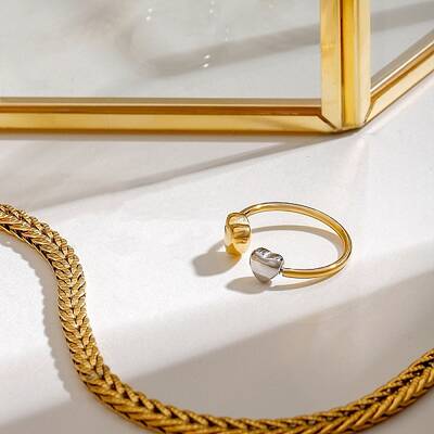 304 Stainless Steel Adjustable Open Cuff Rings