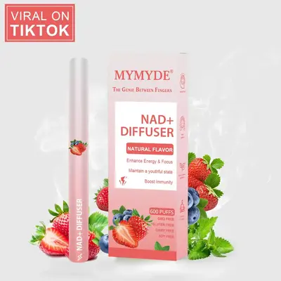 MYMYDE Thyme & Mint Extracts NAD+ Diffuser for Lung Detox & Oral Freshness - Herbal Relaxation Stick Solution - Natural Flavo...