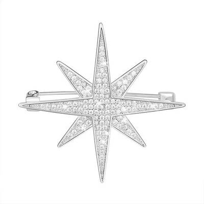 Brass Safety Brooch