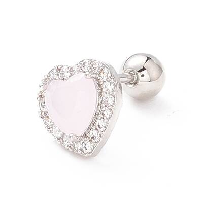 Heart Cat Eye Stud Earrings for Women