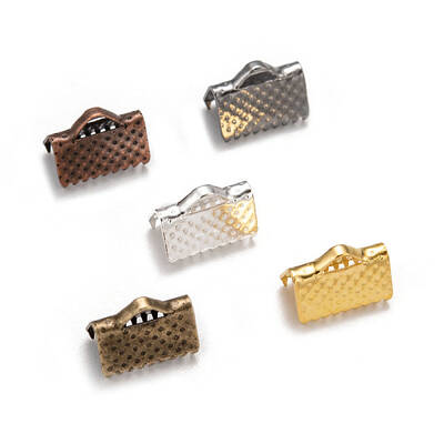 Mixed Iron Ribbon Crimp Ends