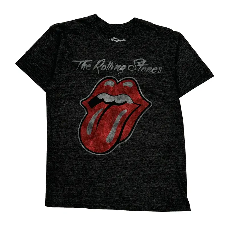 Rolling Stones Band T-Shirt - Medium Black Polyester Blend