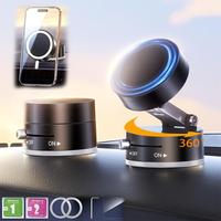 360° Rotatable and Retractable Vacuum Magnetic Phone Holder, Suction Cup Phone Mount, Foldable Strong Magnetic Cell Phone Ho...