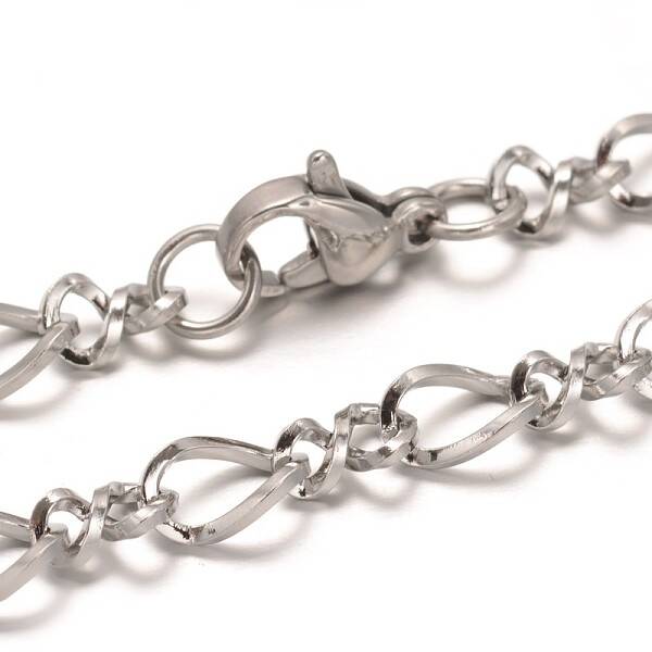Tarnish Resistant 304 Stainless Steel Figaro Chain Bracelets