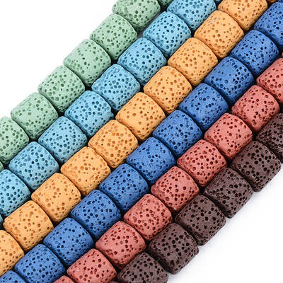 Synthetic Lava Rock Beads Strands
