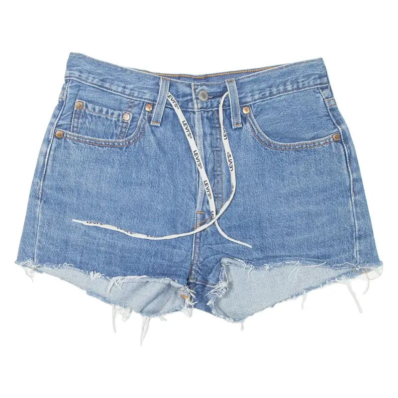 LEVI'S 501 BIG E Cut-Off Womens Denim Shorts Blue XS W26