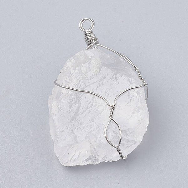 Natural Quartz Crystal Pendants