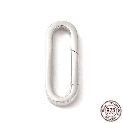 Rhodium Plated 925 Sterling Silver Spring Gate Rings