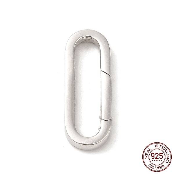 Rhodium Plated 925 Sterling Silver Spring Gate Rings